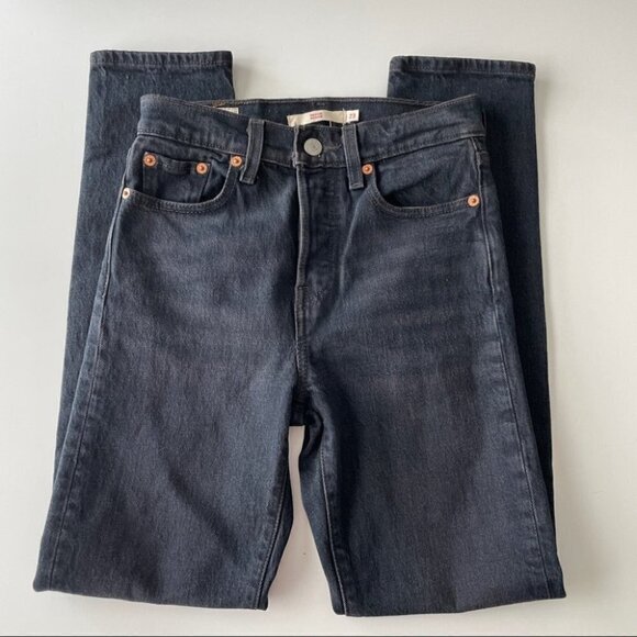 Levi’s Wedgie Fit Ankle Jeans Black Womens 23 - Picture 5 of 7